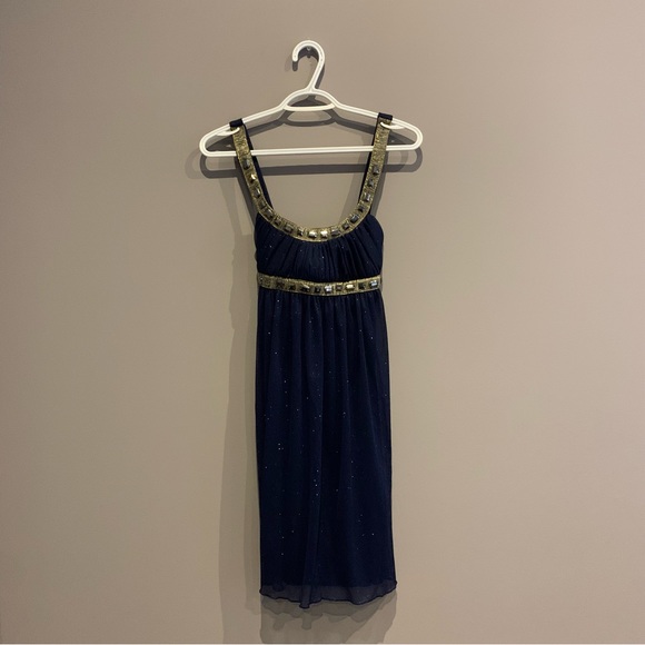 City Studio Small Blue Shimmery Dress - Picture 1 of 11